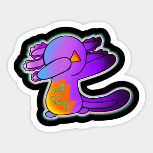 Jack O Lantern Axolotl Halloween Trick Or Treat Sticker